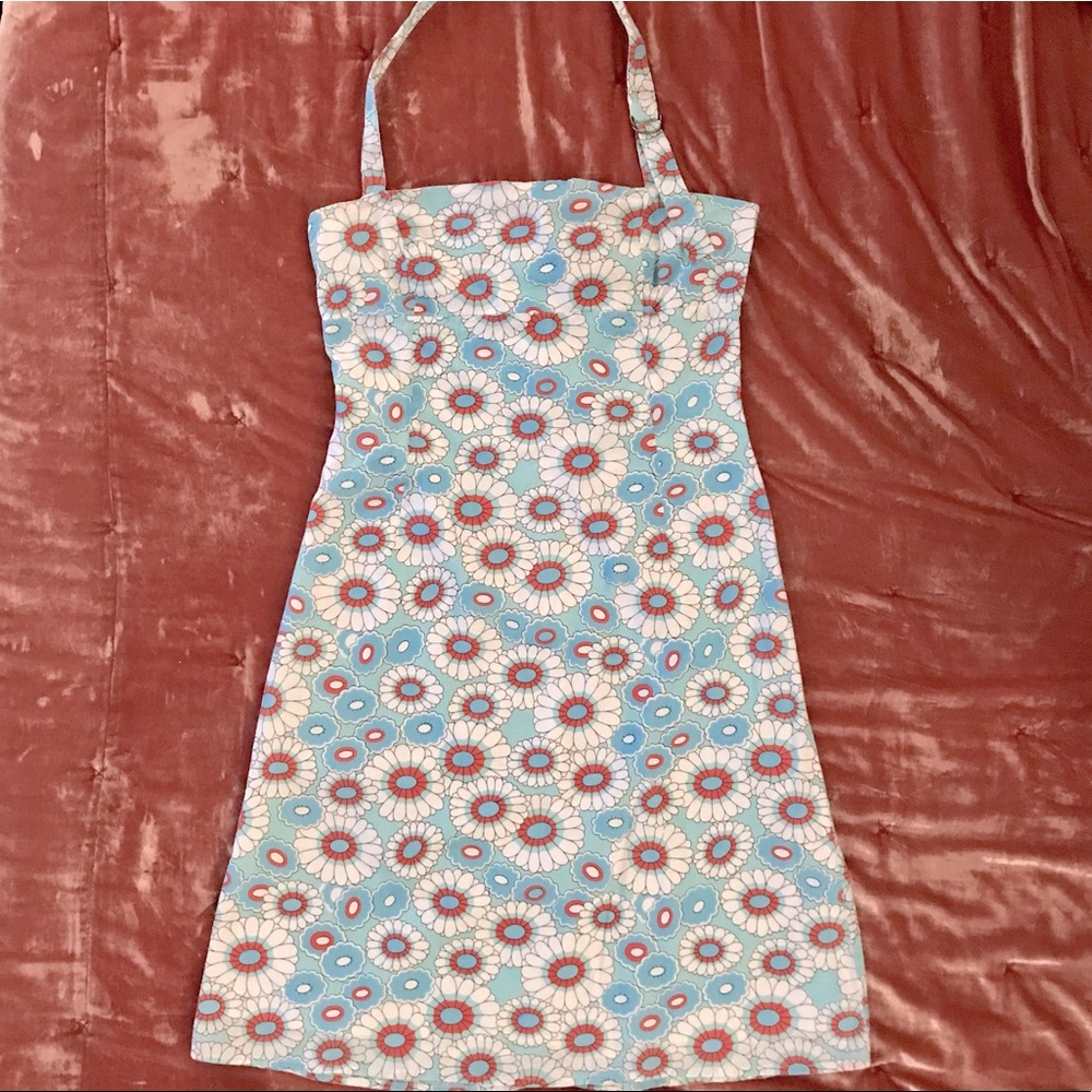 Y2K / Early 00s vtg French Connection halter floral dress